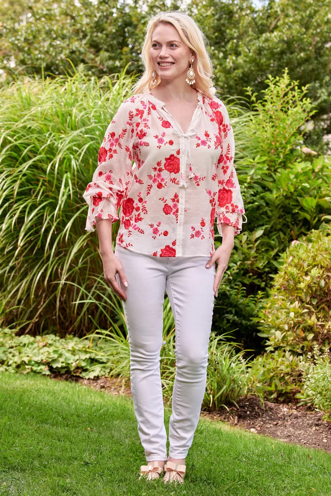 Emily Embroidered Floral Top