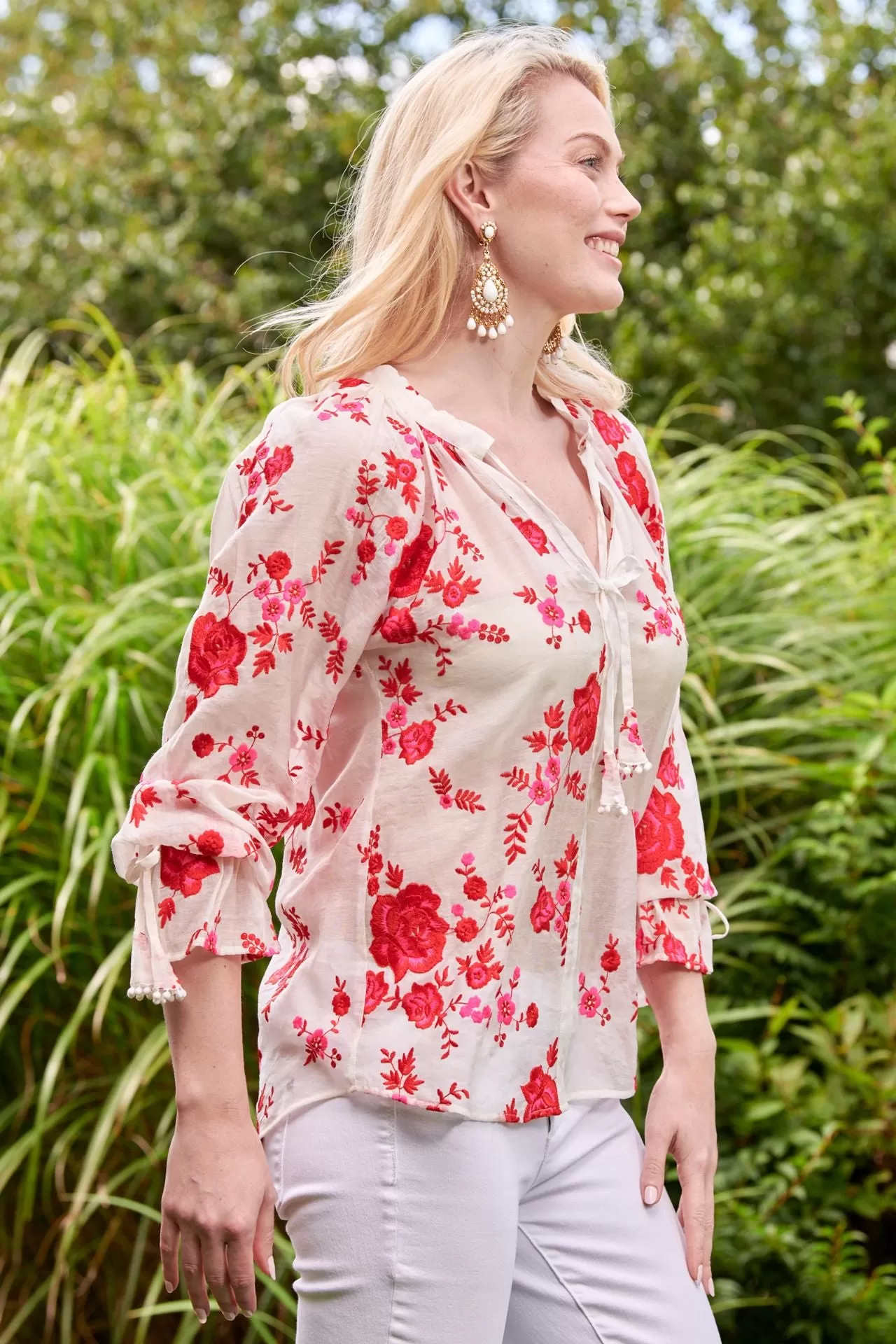 Emily Embroidered Floral Top