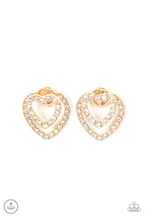 Ever Enamored - Gold Post Earring