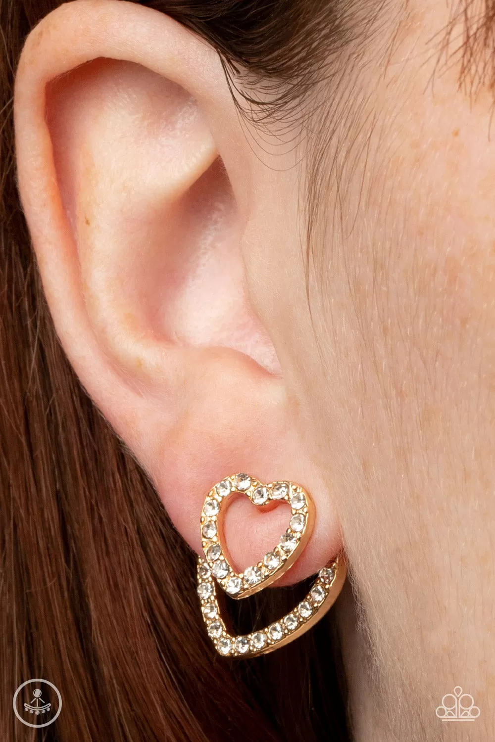 Ever Enamored - Gold Post Earring