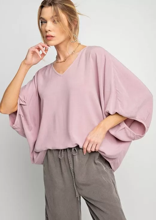 FINAL SALE - Mineral Wash Flowy Tops - 2 Colors!