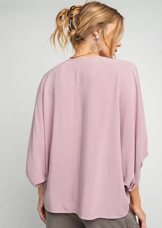 FINAL SALE - Mineral Wash Flowy Tops - 2 Colors!