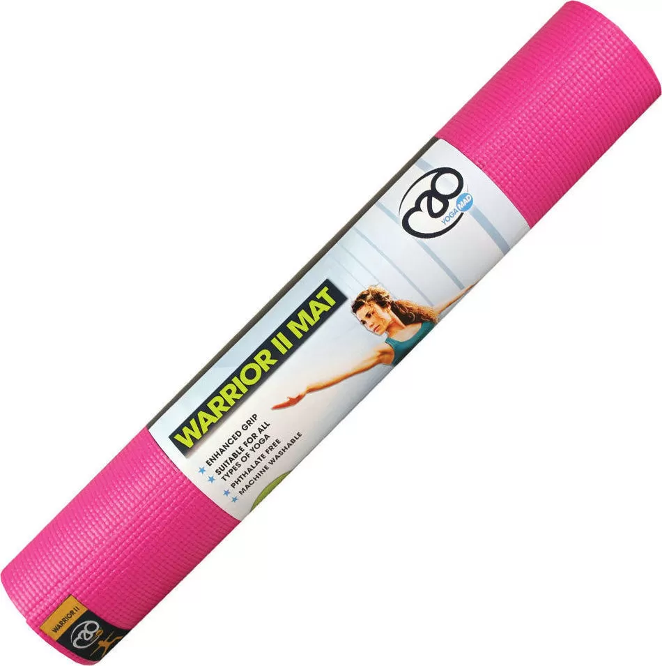 Fitness Mad Warrior Yoga Mat 183cm X 61cm Pink