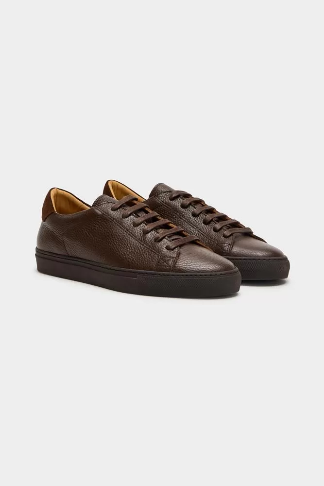 GCV2 Low Sneaker - Chocolate Leather Grain