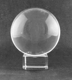 Glass Gazing Ball For Scrying, 2 Inch Diameter, w/ Stand