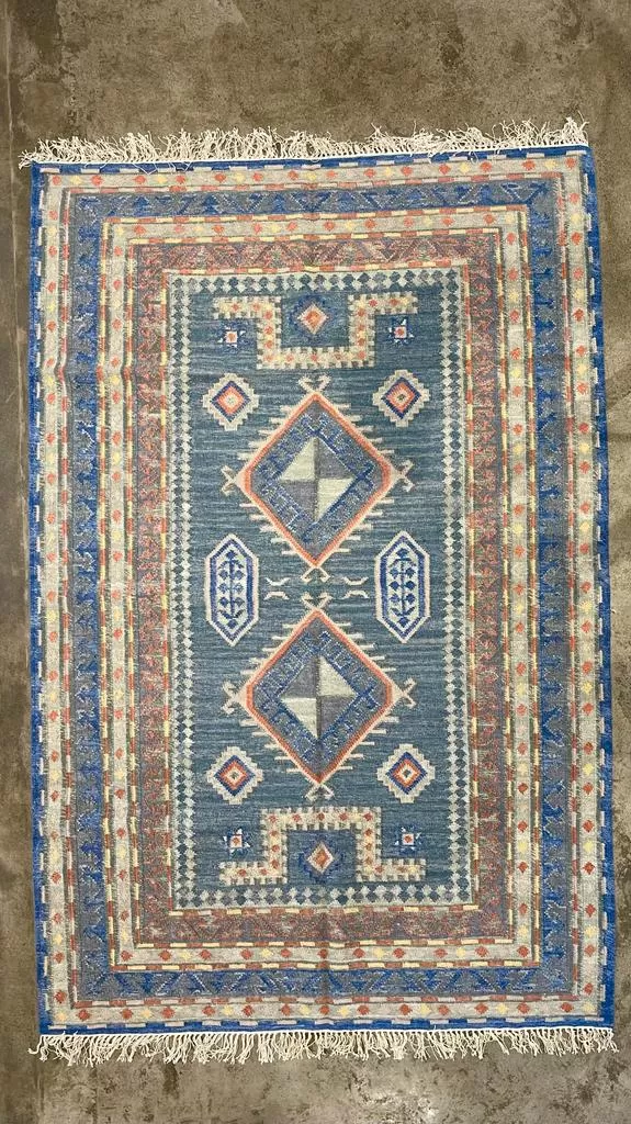 Hand Knotted Wool & Cotton  RUG 10