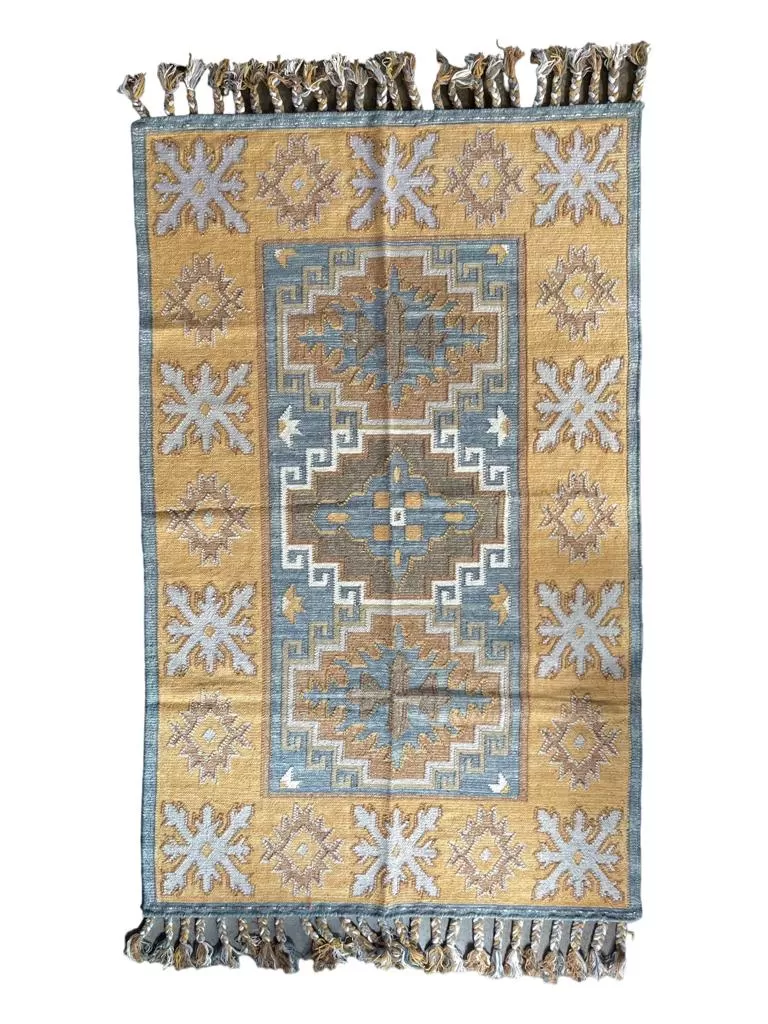 Hand Knotted Wool & Cotton RUG 61