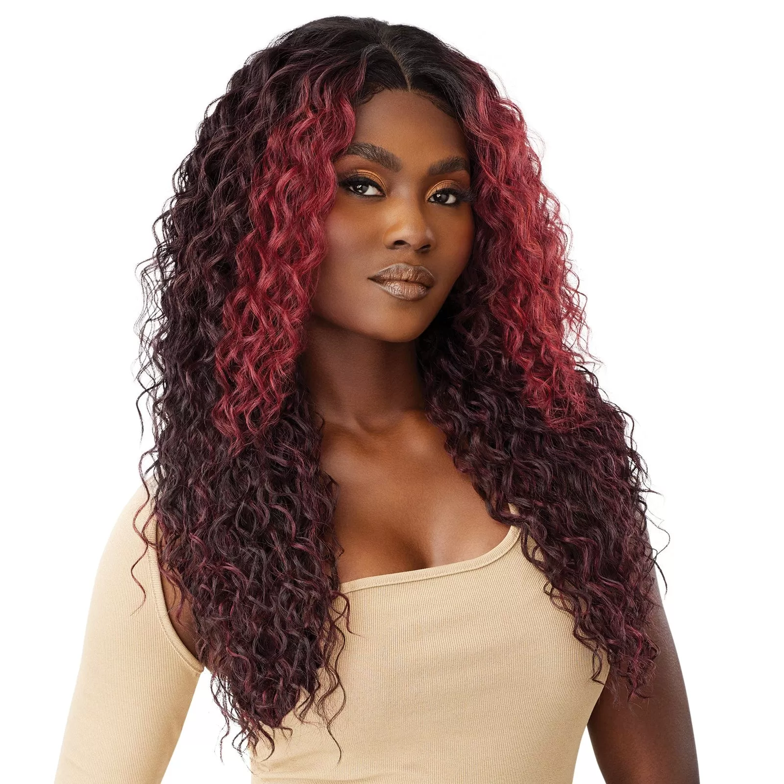 HHB-MALAYSIAN DEEP 26 | Outre Human Hair Blend 5X5 Lace Closure Wig