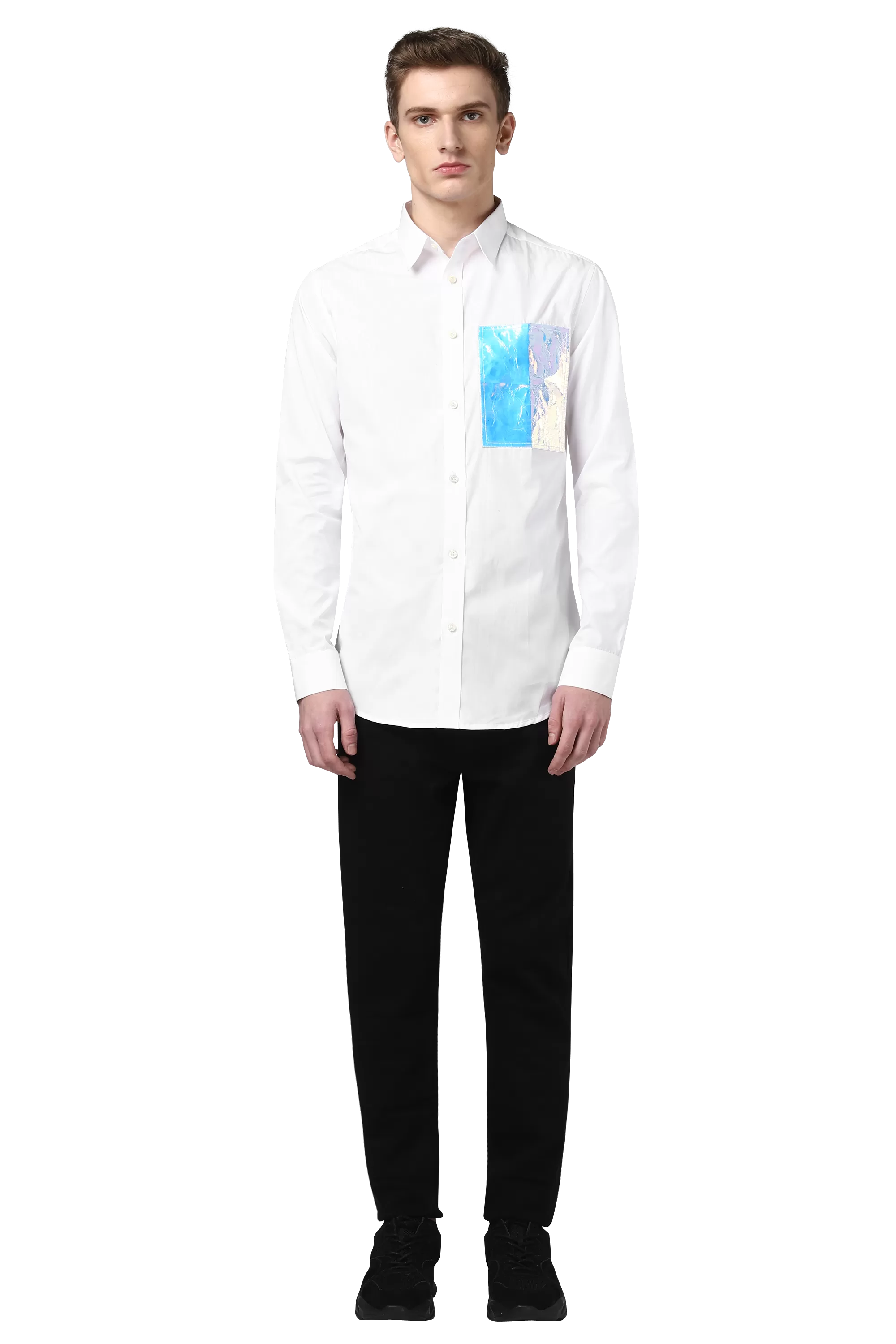 Html   Shirt with holographic patch