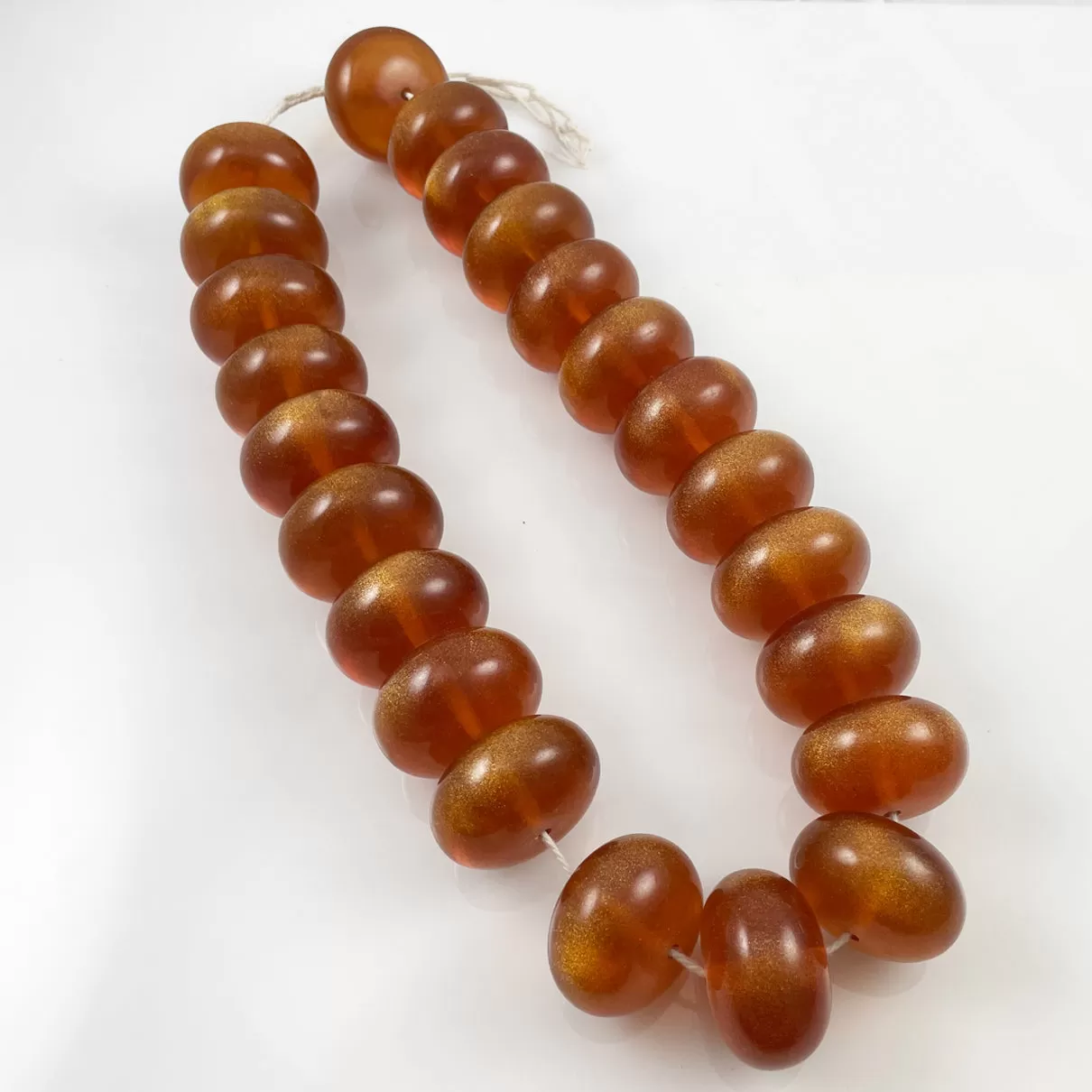 Huge Honey Amber Resin Vintage Beads