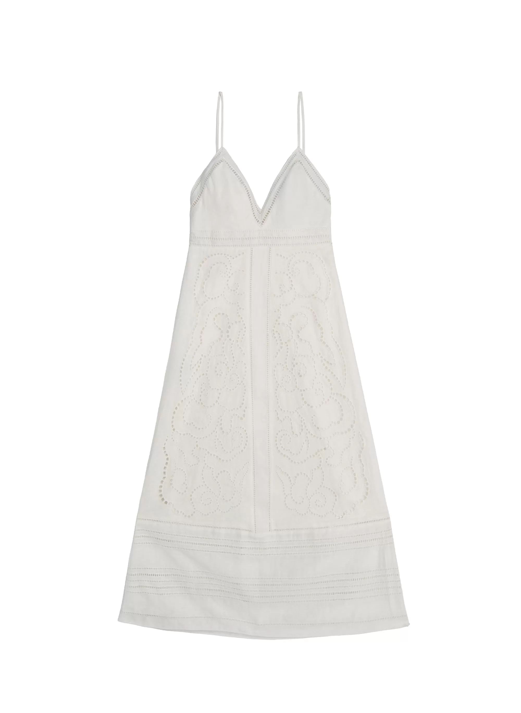 Josie Embroidered Linen Midi Dress