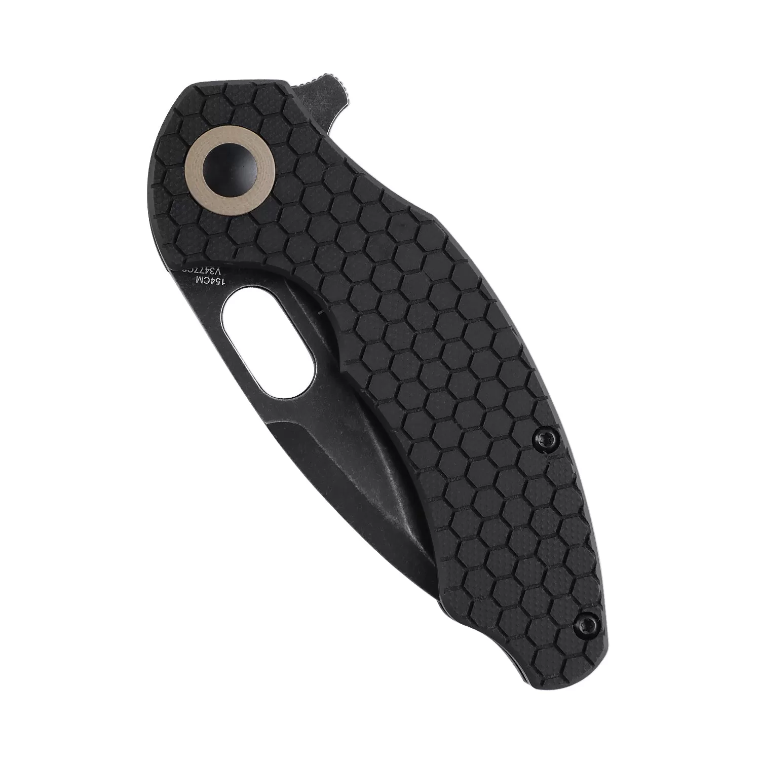 Kizer Degnan Mini Roach Liner Lock Knife Black G-10  Removable Flipper Tab (2.99 Black SW) V3477C2