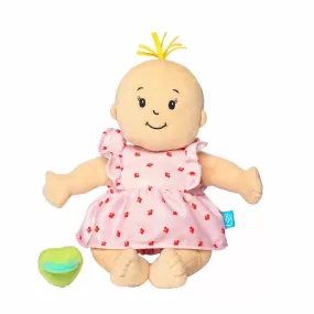 Manhattan Toy Baby Stella Peach Doll with Blonde Hair - Pink Cherry Dress