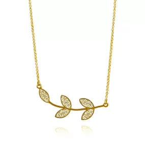 MARISSA GOLD PENDANT ADJUSTABLE NECKLACE FILIGREE