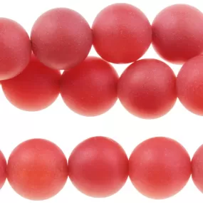 MATTE Carnelian 10mm Round - 8-Inch