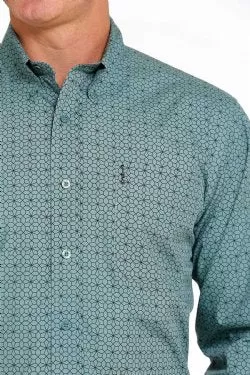 MEN'S CINCH MODERN FIT BUTTON-DOWN WESTERN SHIRT - TEAL