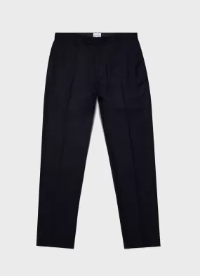 Men's Travel Wool Trouser in Navy