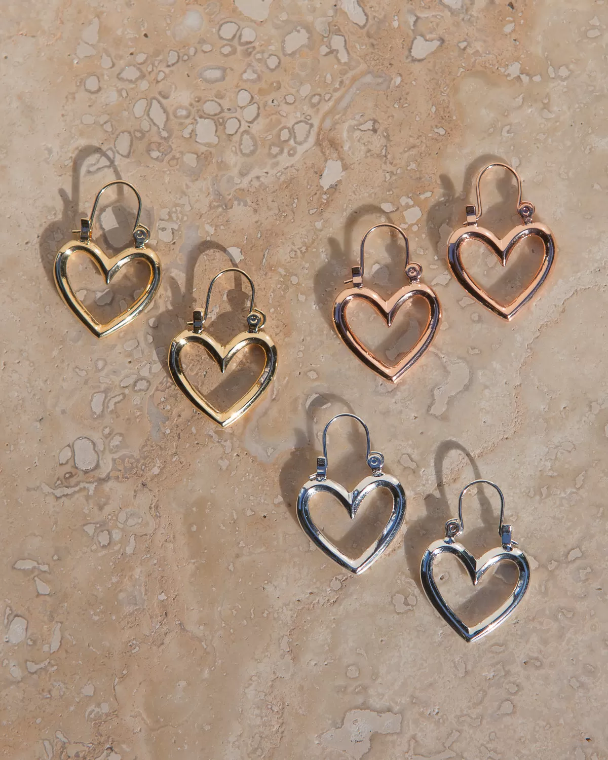 Mini Heartbreaker Hoops- Rose Gold