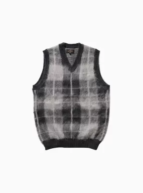 Mohair Vest Grey Check