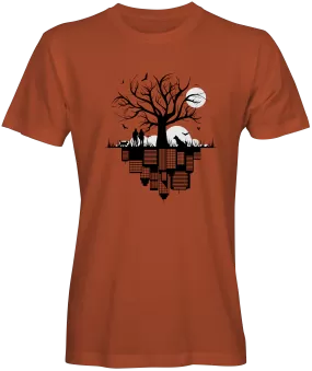 Nature Lovers City Tree Roots Graphic T-shirts