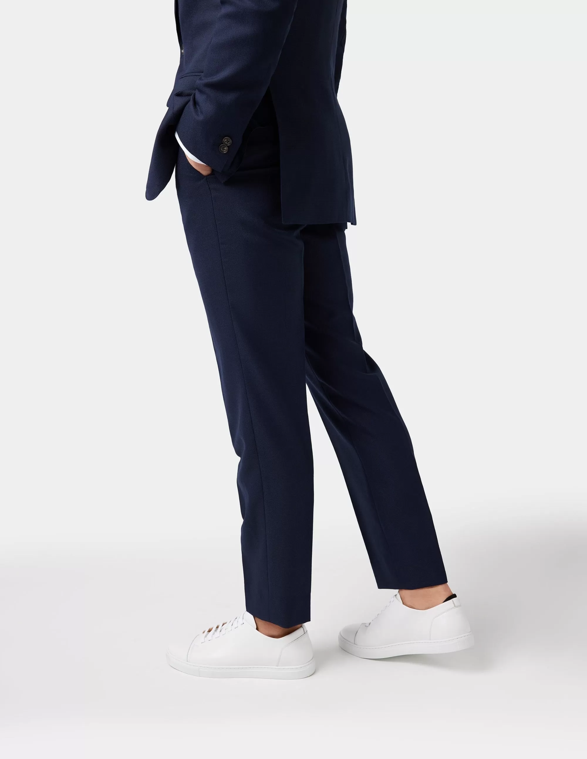 Navy Blue Wool Trousers