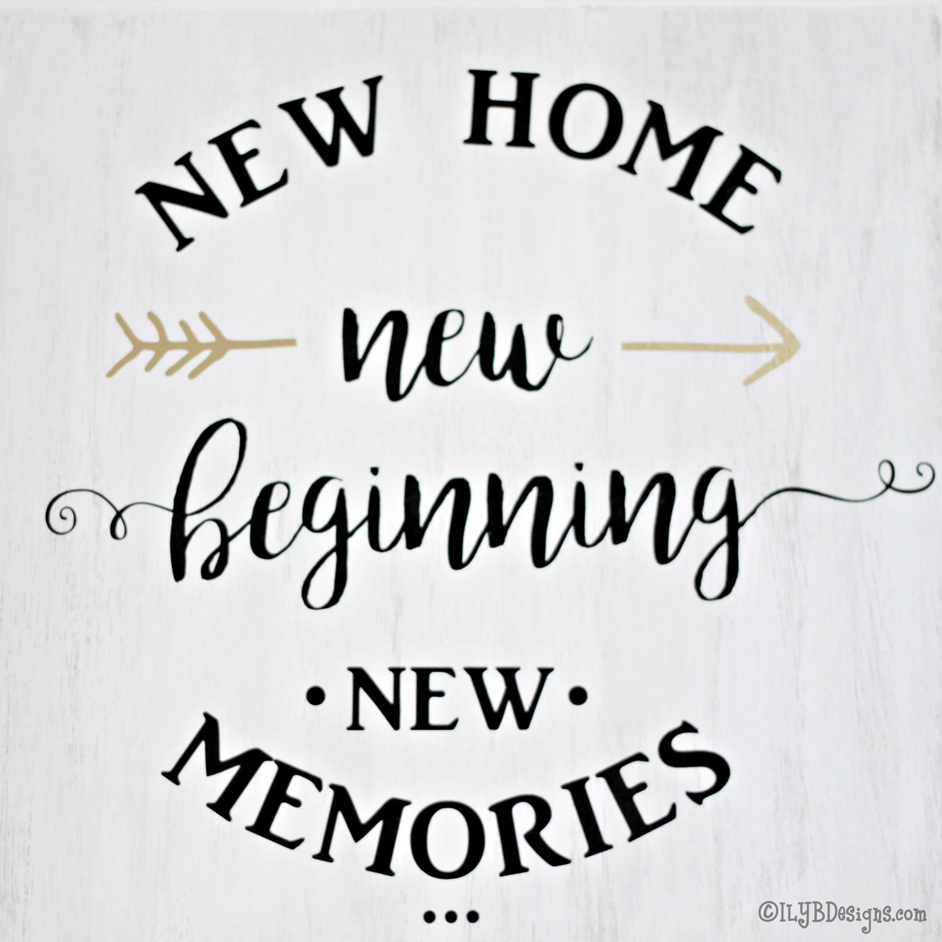 NEW HOME NEW BEGINNING Sign