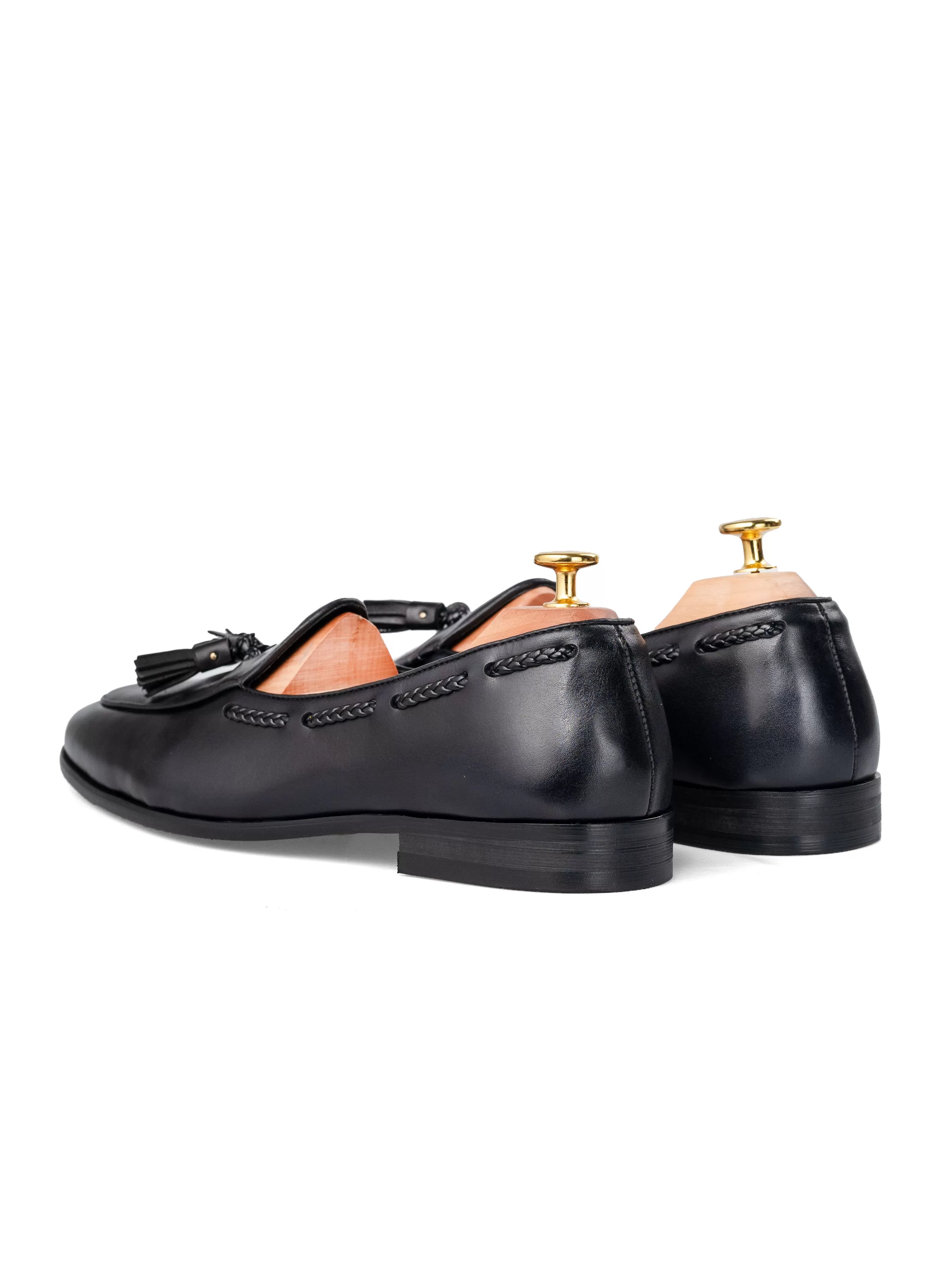 Noel Belgian Loafer Tassel - Solid Black