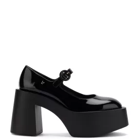 Olivia Platform Pump In Black Patent Leather