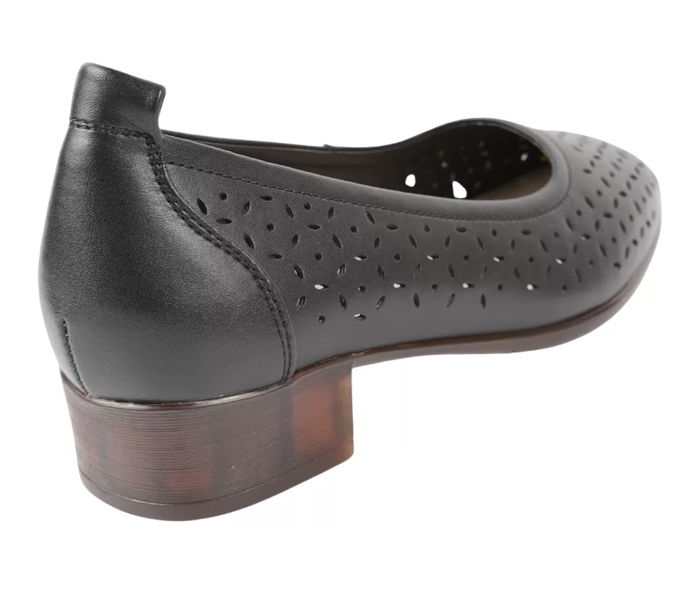 Pantofi casual, dama, GALLOP, GA 2301 negru, piele naturala