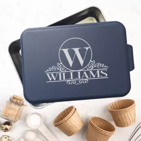 Personalized Cake Pan with Laser Engraved Lid | Monogram Design