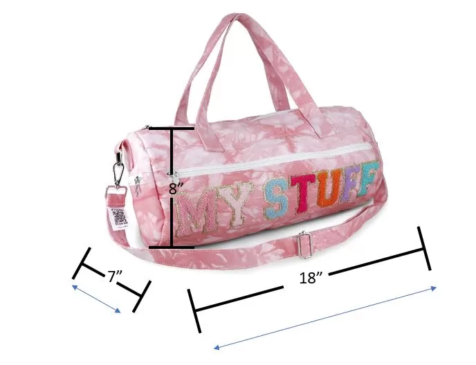 Pink Tie Dye Duffel Bag with BrijTech