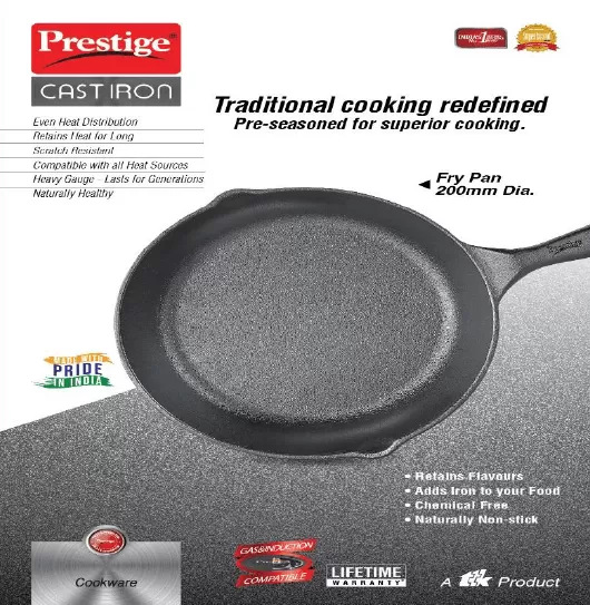 Prestige Pre-Seasoned Cast Iron FryPan