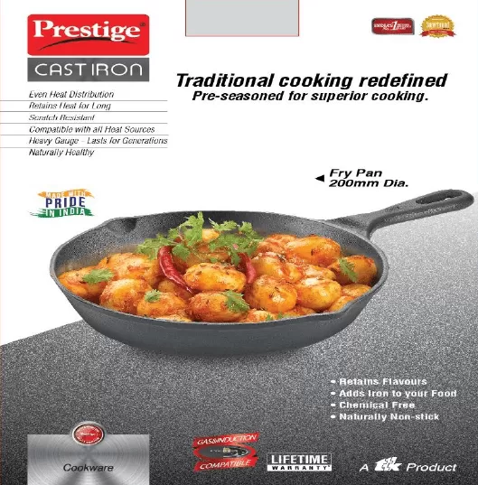 Prestige Pre-Seasoned Cast Iron FryPan