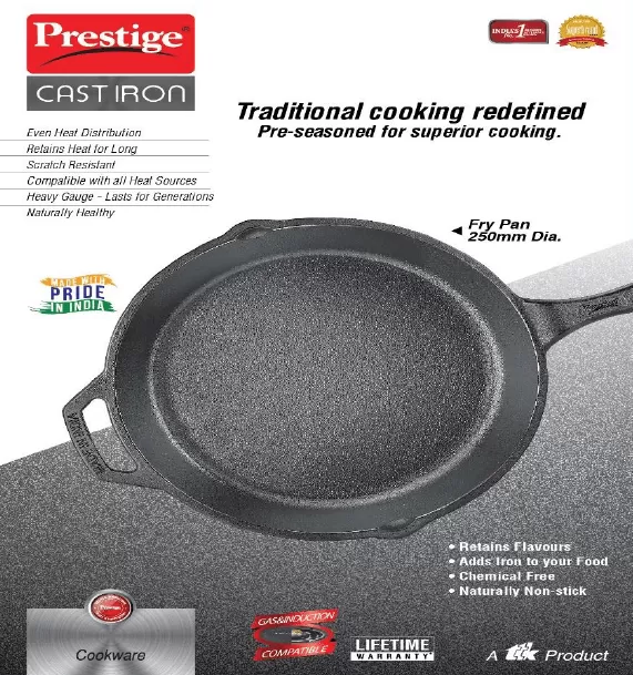 Prestige Pre-Seasoned Cast Iron FryPan