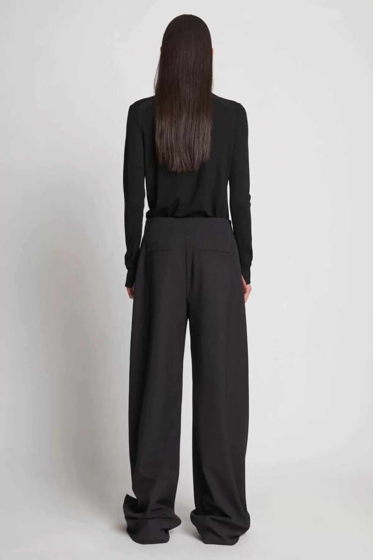 Proenza Schouler Lightweight Wool Pant - Black