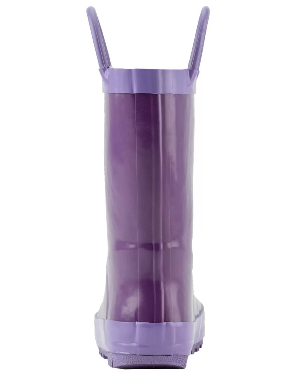 Purple Orchid Loop Handle Rubber Rain Boots