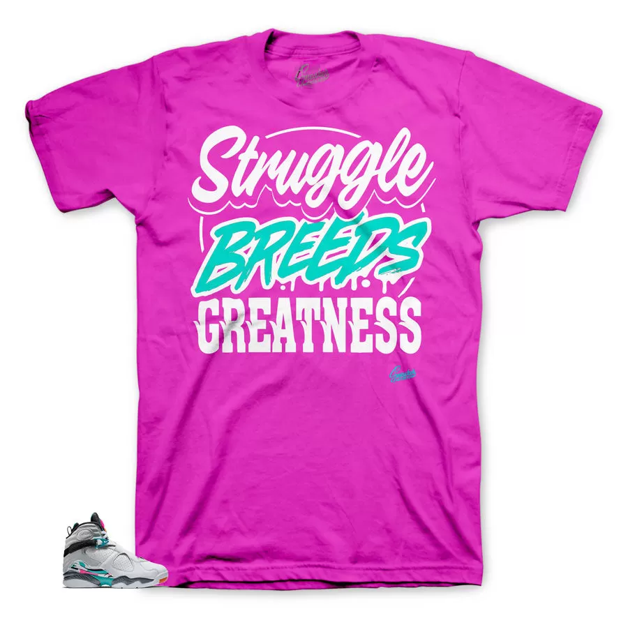 Retro 8 South Beach Shirt - Struggle Breeds - Pink