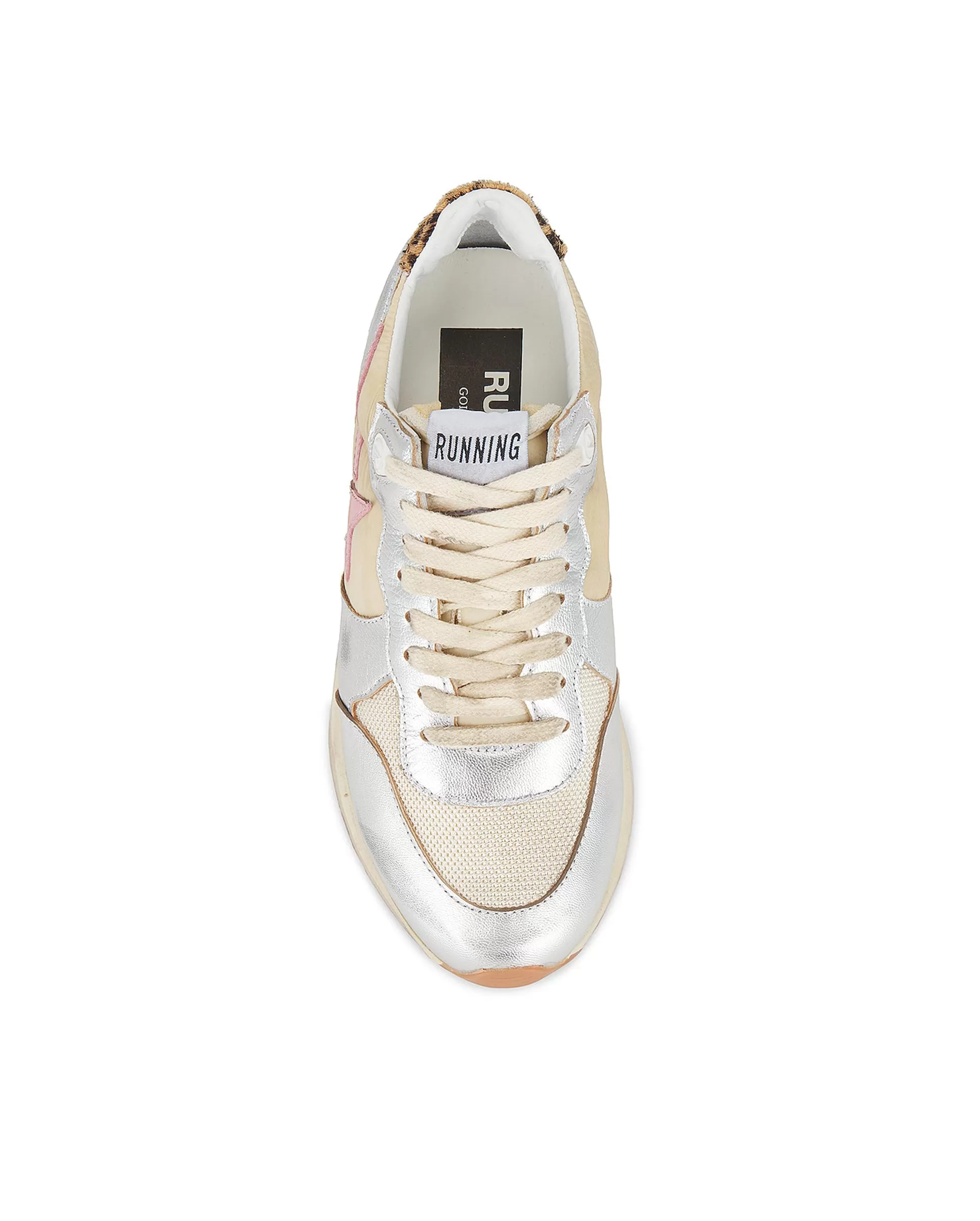 RUNNING SOLE SNEAKER / BEIGE SILVER CREAM