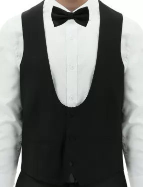 Samuel Black Wool Scoop Waistcoat