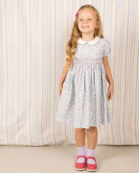 Smocked Girls Dress - Pepper