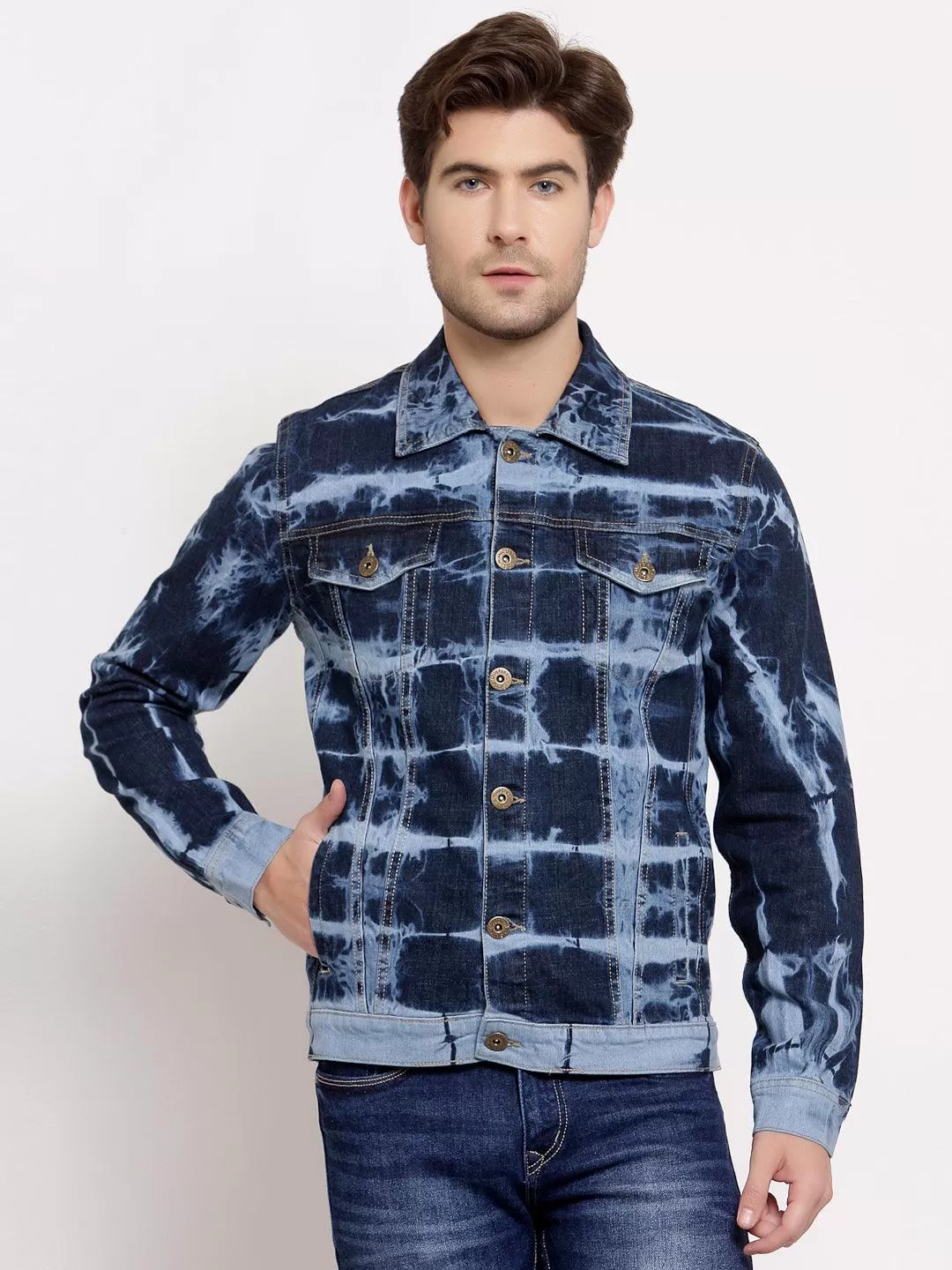 Style Quotient Mens Solid Denim Jackets