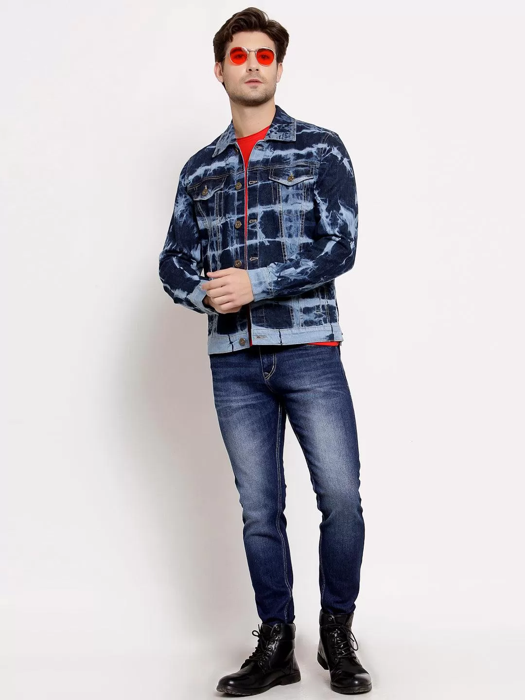 Style Quotient Mens Solid Denim Jackets