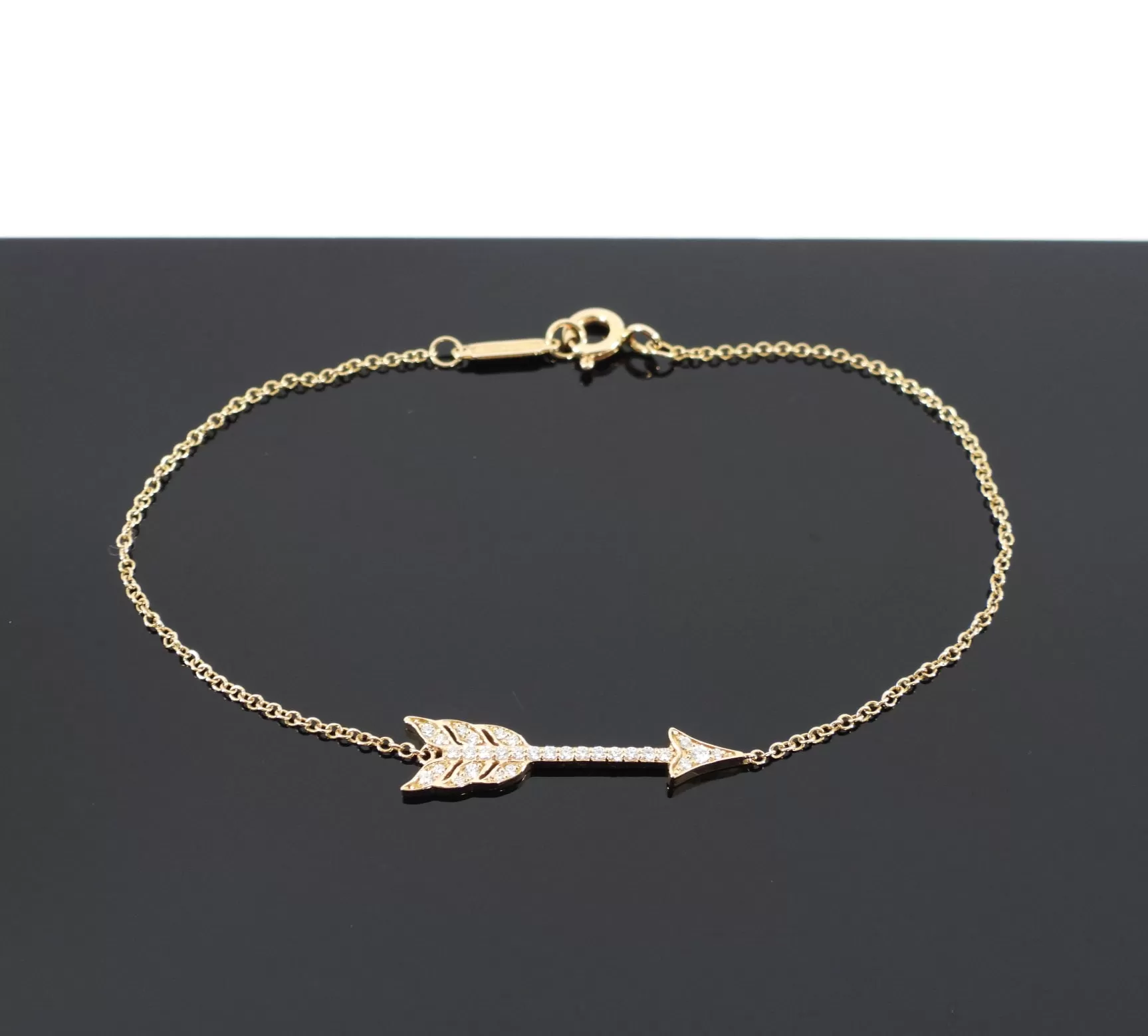 Tiffany & Co.  18k Rose Gold Diamond Grafitti Arrow Bracelet