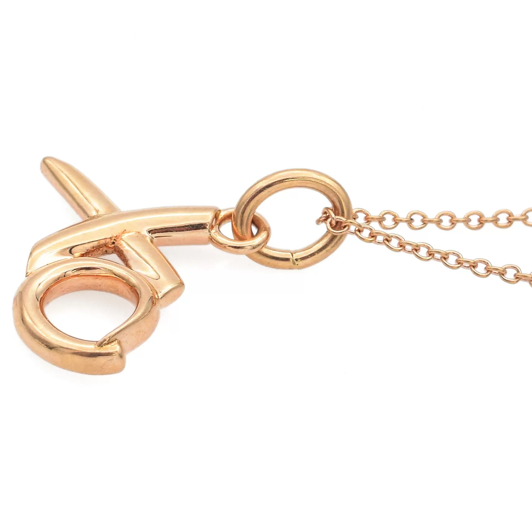 Tiffany & Co. Paloma Picasso 18K Rose Gold XO Hugs & Kisses Pendant Necklace