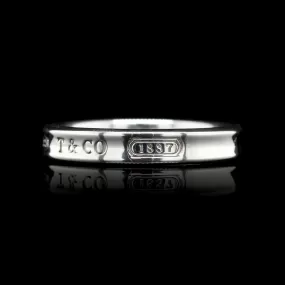 Tiffany & Co. Sterling Silver Estate 1837 Narrow Ring