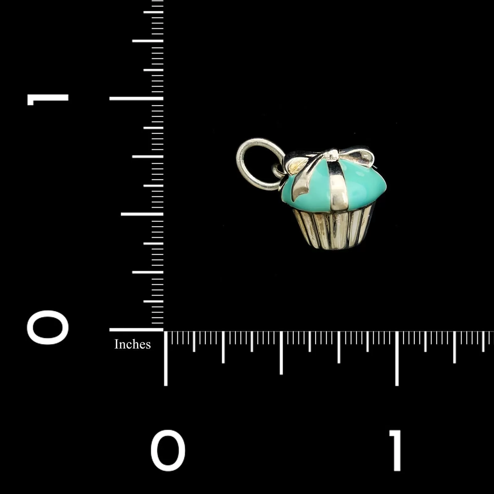 Tiffany & Co. Sterling Silver Estate Enamel Cupcake Charm