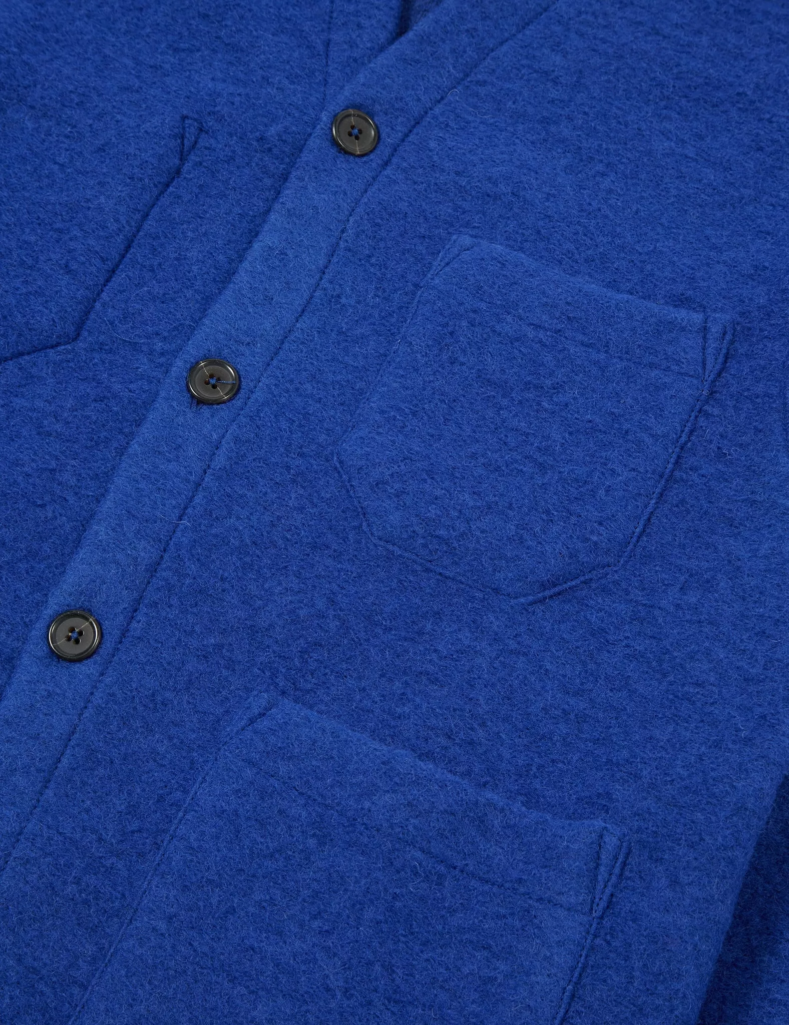 Universal Works Cardigan (Wool Fleece) - Blue