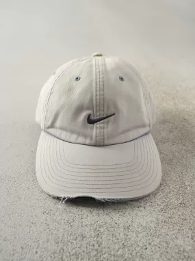 Viintage Y2K Sun Faded Blue Embroidered Nike Swoosh Strap Back Hat