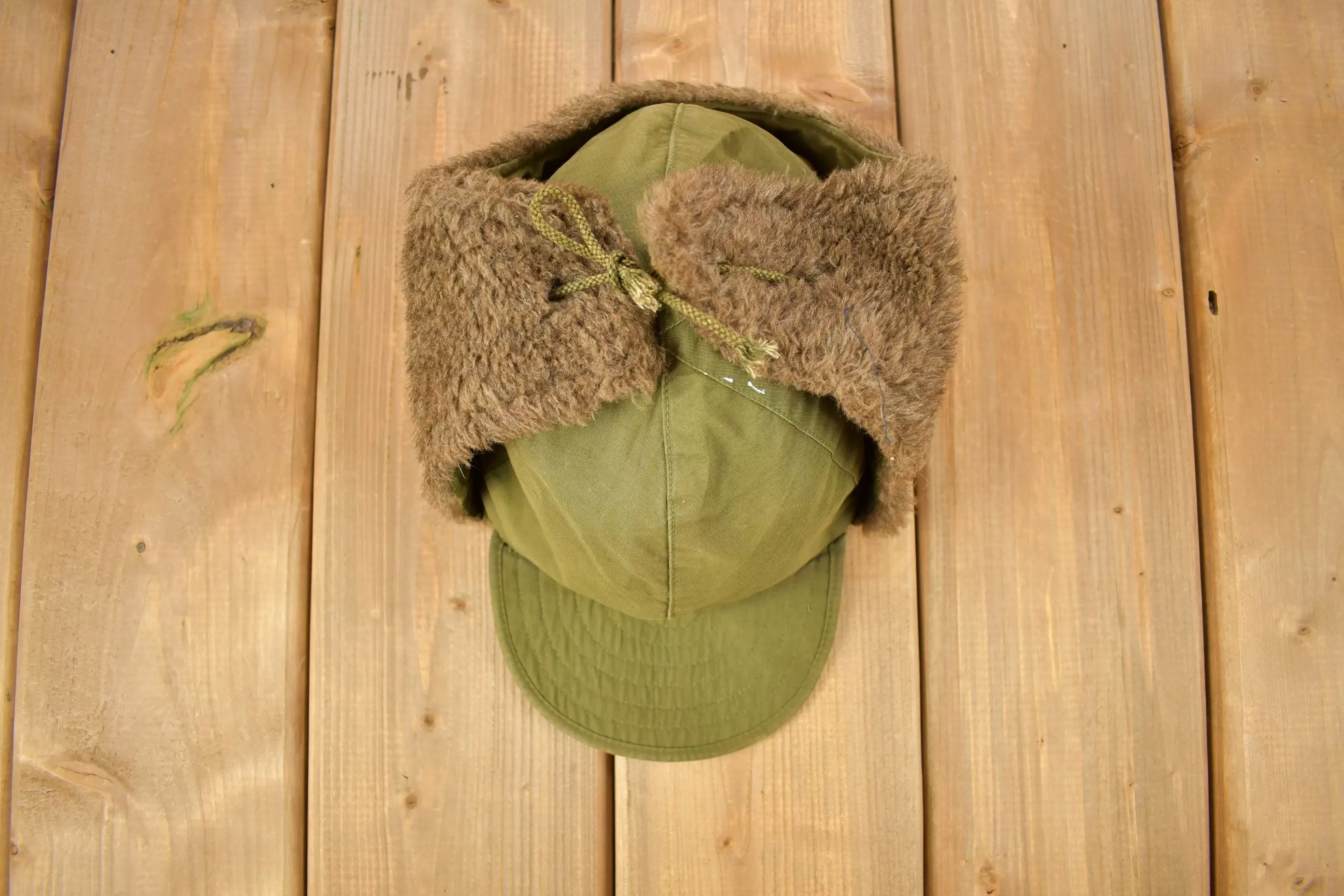 Vintage 1953 US Military Pile Field Cap Hat Size 7 1/4 / Wool Hat / Trapper Hat / Militaria / True Vintage