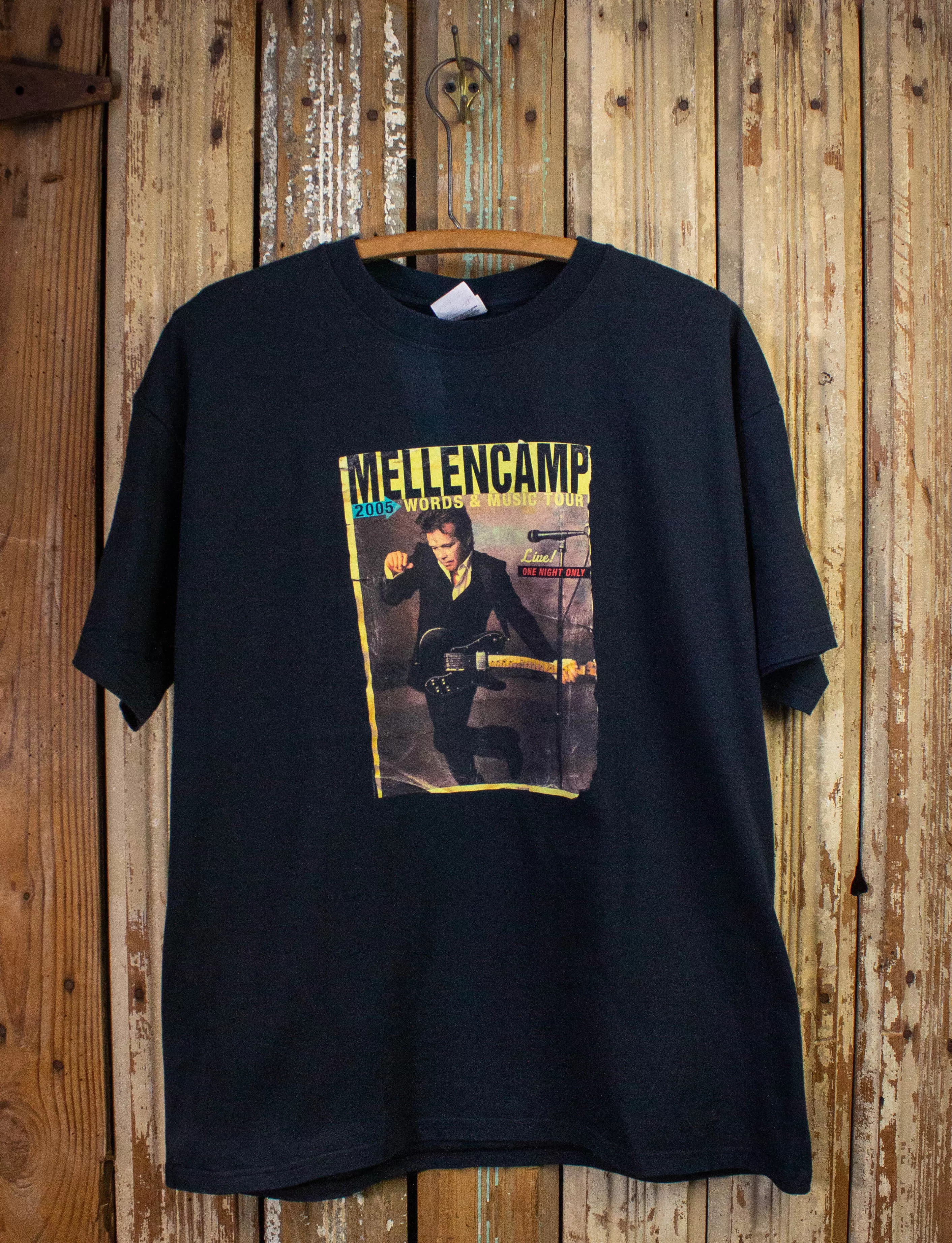 Vintage John Mellencamp Words and Music Tour Concert T Shirt 2005 Black XL